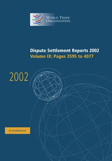 Cover of Dispute Settlement Reports 2002