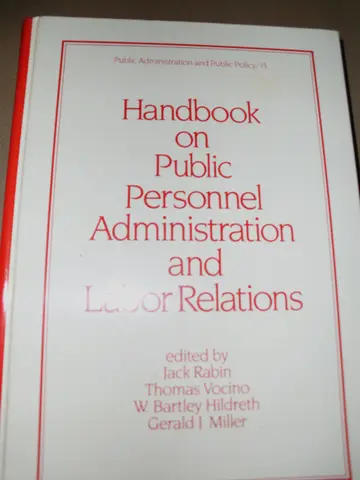 Cover of Handbook on Public Personnel Administration and Labor Relations