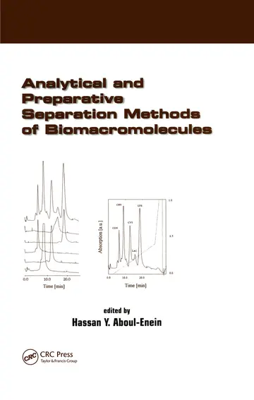 Cover of Analytical and Preparative Separation Methods of Biomacromolecules