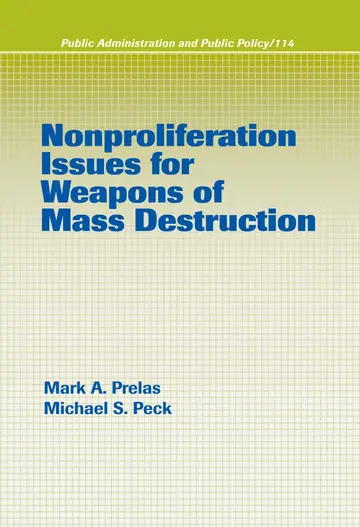 Cover of Nonproliferation Issues for Weapons of Mass Destruction