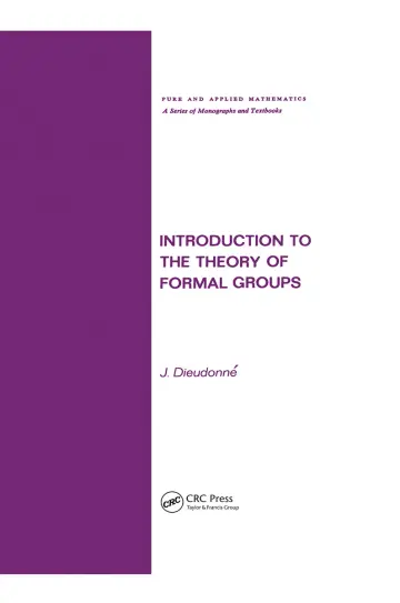 Cover of Introduction to the Theory of Formal Groups