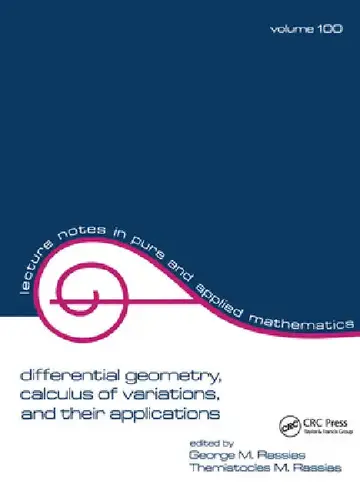 Cover of Differential Geometry, Calculus of Variations, and Their Applications