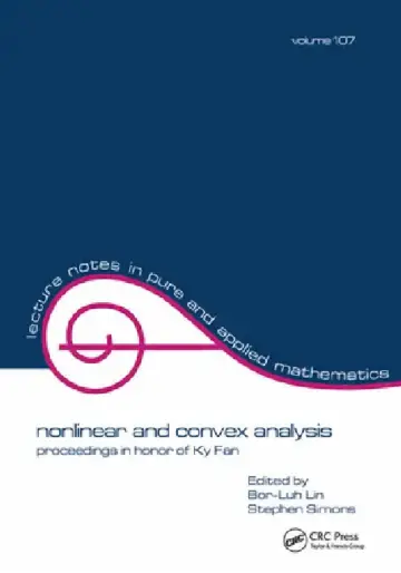 Cover of Nonlinear and Convex Analysis