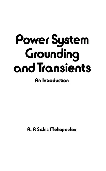 Cover of Power System Grounding and Transients