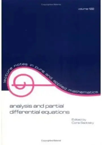 Cover of Analysis and Partial Differential Equations