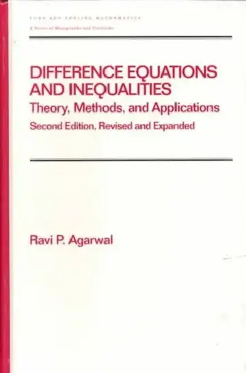 Cover of Difference Equations and Inequalities