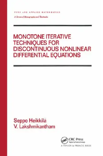 Cover of Monotone Iterative Techniques for Discontinuous Nonlinear Differential Equations