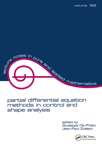 Cover of Partial Differential Equation Methods in Control and Shape Analysis