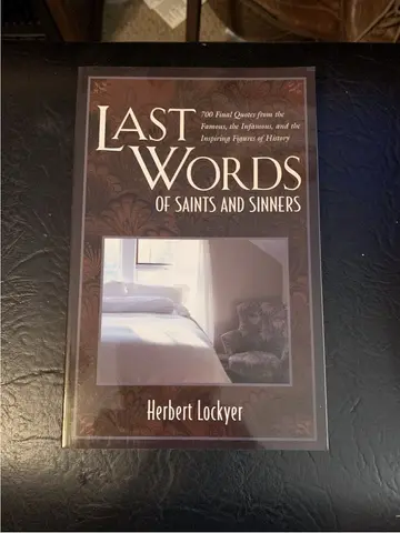Cover of Last Words of Saints and Sinners