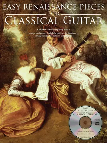 Cover of Easy Renaissance Pieces for Classical Guitar with Recordings of Performances Book/Online Audio