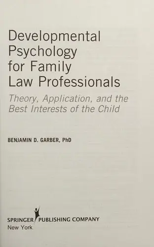 Cover of Developmental Psychology for Family Law Professionals