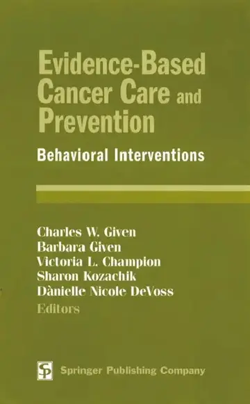 Cover of Evidence-Based Cancer Care and Prevention