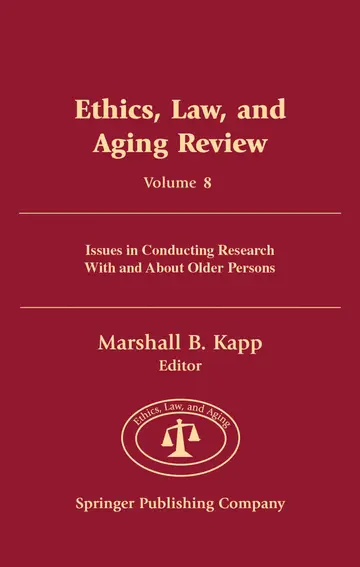 Cover of Ethics, Law, and Aging Review