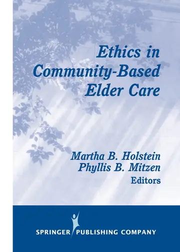 Cover of Ethics in Community-based Elder Care