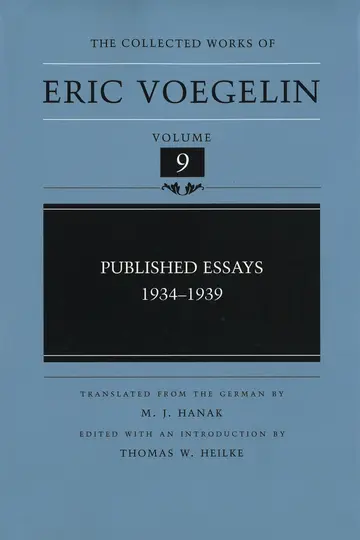 Cover of Published Essays, 1934-1939