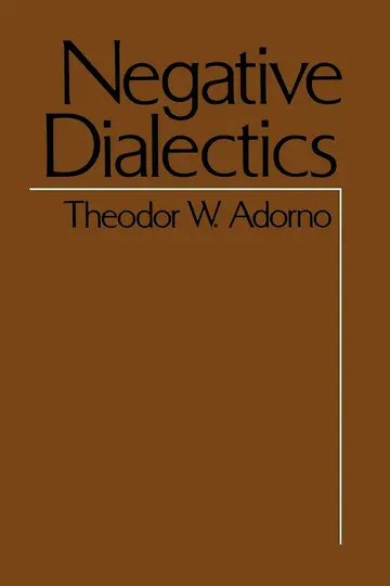Cover of Negative Dialectics