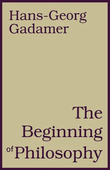 Cover of The Beginning of Philosophy