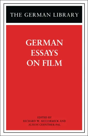 Cover of German Essays on Film