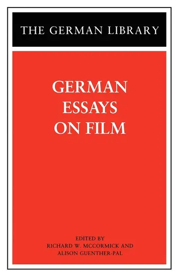 Cover of German Essays on Film
