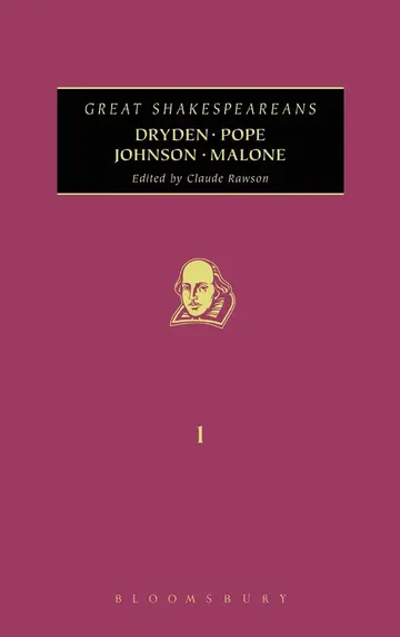 Cover of Dryden, Pope, Johnson, Malone
