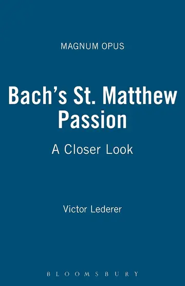 Cover of Bach's St. Matthew Passion