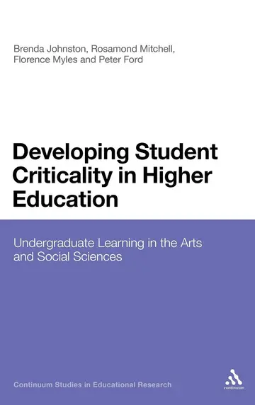 Cover of Developing Student Criticality in Higher Education
