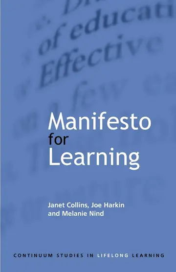 Cover of Manifesto for Learning