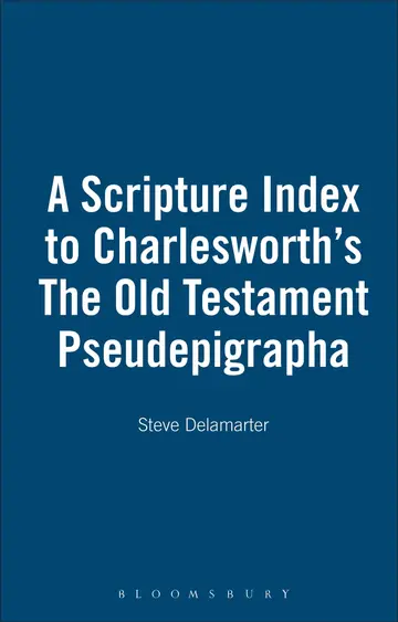Cover of Scripture Index to Charlesworth's Old Testament Pseudepigraphia