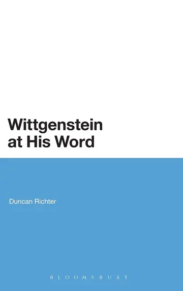 Cover of Wittgenstein at His Word