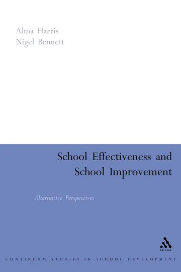 Cover of School Effectiveness and School Improvement
