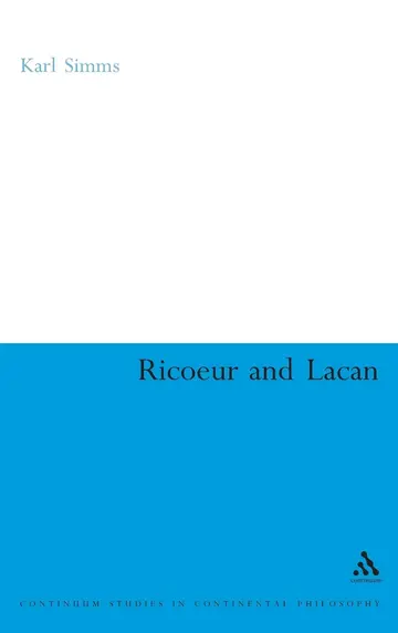 Cover of Ricoeur and Lacan