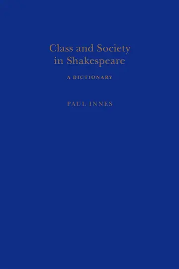 Cover of Class and Society in Shakespeare
