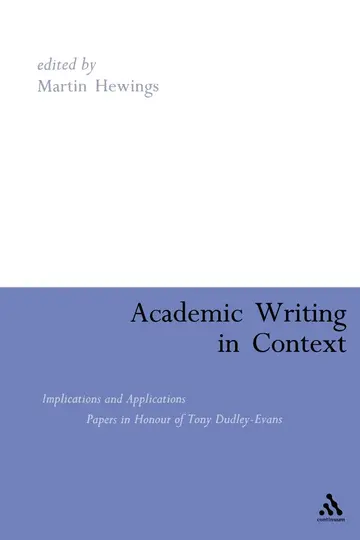 Cover of Academic Writing in Context