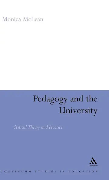 Cover of Pedagogy and the University
