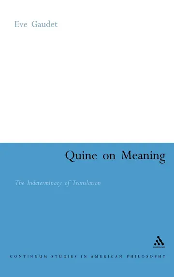 Cover of Quine on Meaning