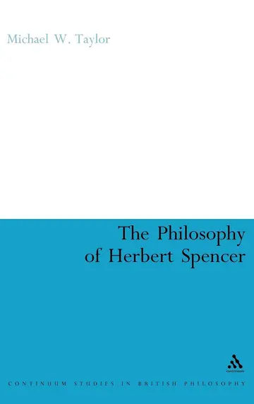 Cover of The Philosophy of Herbert Spencer
