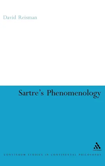 Cover of Sartre's Phenomenology