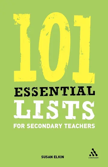 Cover of 101 Essential Lists for Secondary Teachers