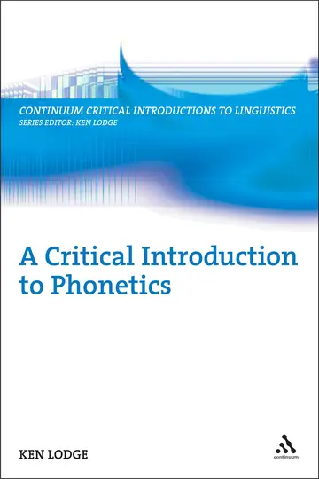 Cover of A Critical Introduction to Phonetics