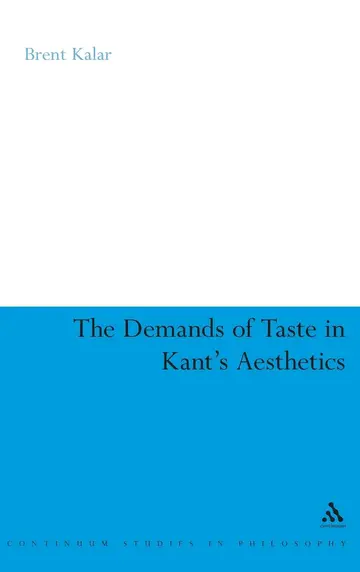 Cover of Demands of Taste in Kant's Aesthetics