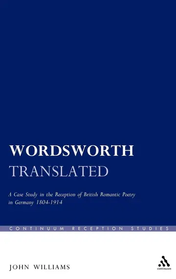 Cover of Wordsworth Translated