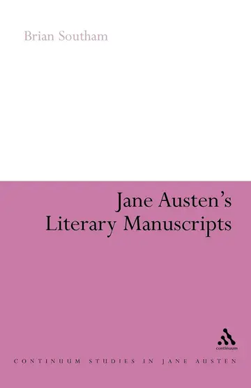 Cover of Jane Austen's Literary Manuscripts