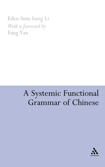 Cover of Systemic Functional Grammar of Chinese