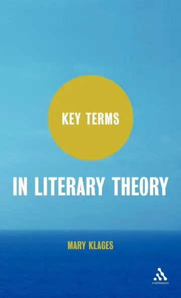 Cover of Key Terms in Literary Theory