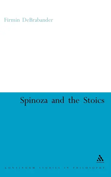 Cover of Spinoza and the Stoics