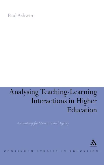 Cover of Analysing Teaching-Learning Interactions in Higher Education