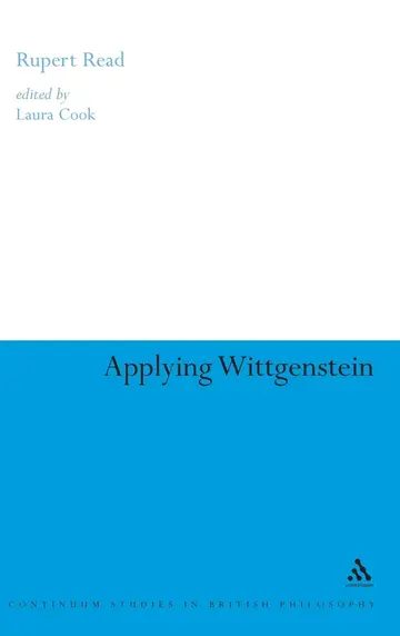 Cover of Applying Wittgenstein