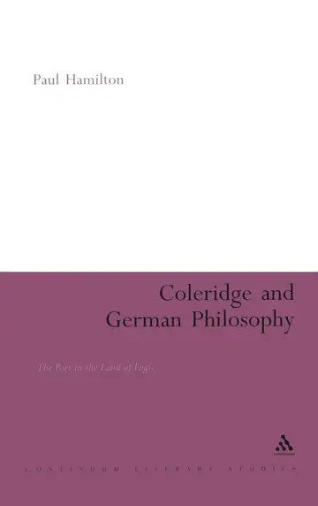Cover of Coleridge and German Philosophy