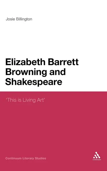Cover of Elizabeth Barrett Browning and Shakespeare