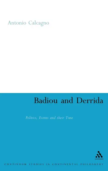Cover of Badiou and Derrida